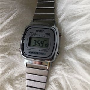 Casio Silver Mini Digital Watch